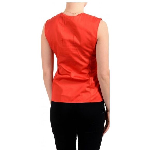 Hugo Boss Basenia Sleeveless Blouse Top Red Women’s Size US 4 NWT - Picture 3 of 8